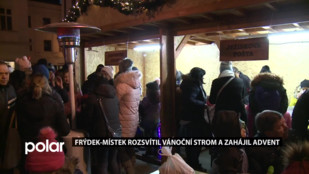 Frýdek-Místek rozsvítil vánoční strom a zahájil advent