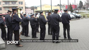 Požehnání historicky prvního praporu hasičů okresu