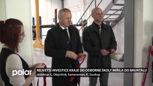 Největší investice kraje do odborné školy mířila do Bruntálu