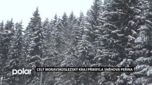 Celý Moravskoslezský kraj přikryla sněhová peřina