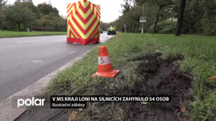 V MS kraji loni na silnicích zahynulo 54 osob