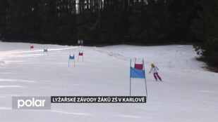 Lyžařské závody žáků základních škol v Karlově