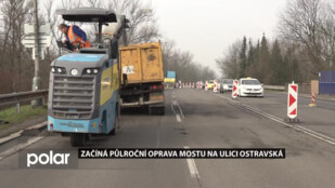 Začíná půlroční oprava mostu na ulici Ostravská