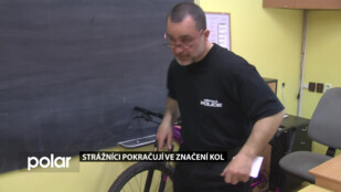 Strážníci pokračují ve značení kol