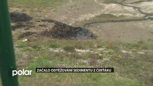 Začalo odtěžování sedimentu z Čerťáku