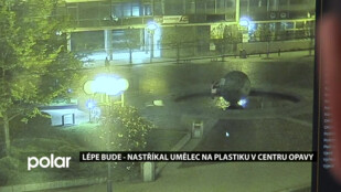 Lépe bude  - nastříkal umělec na plastiku v centru Opavy