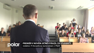 Premiér v Novém Jičíně vyrazil za studenty