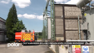 Část Karvinska byla bez proudu kvůli požáru rozvodny