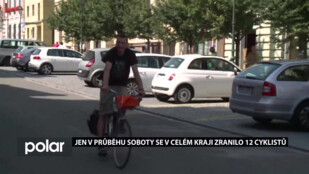 12 zraněných cyklistů, většina bez helmy. Záchranáři zažili pernou sobotu.