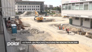 Rekonstrukce náměstí Ostrava-Jih běží podle plánu. Podívejte se, jak je daleko