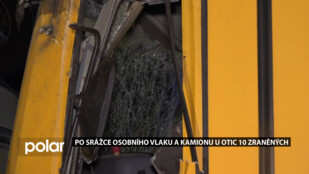 Hazardér za volantem, houkání, brzy a pak silná rána. V Oticích se srazil vlak s kamionem