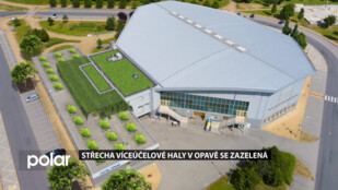 Střecha víceúčelové haly v Opavě se zazelená, v horkých dnech budovu bude chladit