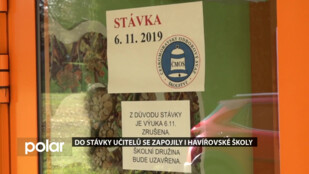 Do celostátní stávky učitelů se zapojily i některé havířovské školy