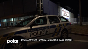 Policie evakuovala Tesco v Havířově. Anonym tam ohlásil bombu