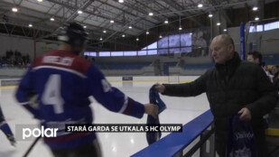 Hokejová stará garda se utkala s hvězdným týmem HC Olymp ve stogólovém zápase