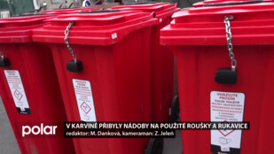 V Karviné přibyly kontejnerové nádoby na použité roušky a rukavice