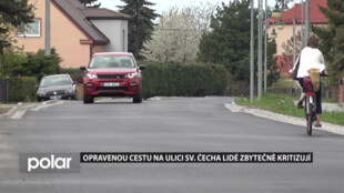 Opravenou cestu na ulici S. Čecha v Karviné lidé zbytečně kritizují