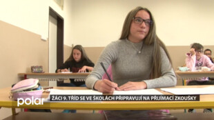 Žáci 9. tříd se připravují  ve školách na přijímací zkoušky. V ZŠ Na Nábřeží možnost využili téměř všichni