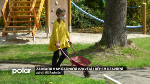 Zahrada v MŠ Radniční vzkvétá i během uzavření. Do práce se zapojili děti i rodiče