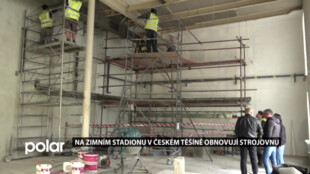 Na zimním stadionu v Českém Těšíně modernizují strojovnu chladícího zařízení