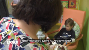 Dětem hospitalizovaným v nemocnici zvedne náladu nová herna