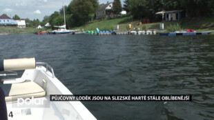 Není-li počasí na koupání, půjčte si loďku nebo šlapadlo. Třeba na Slezské Hartě