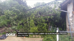 Sesuv půdy odřízl část Lubiny od proudu. Svah podmáčel rozvodněný potok