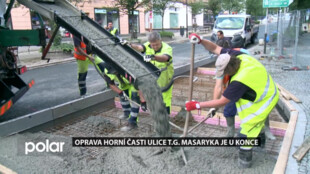 Oprava ulice T. G. Masaryka ve Frýdku-Místku je u konce, autobusové zálivy už dostaly nový beton