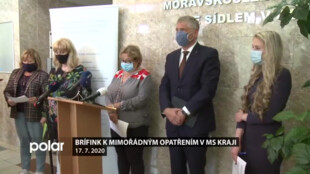 Tiskový brífink k mimořádnému opatření Krajské hygienické stanice Moravskoslezského kraje - 17. 7. 2020