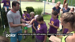 V Palkovicích se pro děti konal tenisový a korfbalový camp
