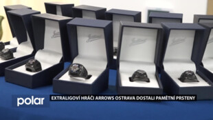 Ring ceremony. Hráči Arrows Ostrava si převzali prsteny za titul