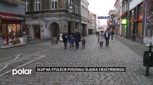 Słup na stulecie podziału Śląska Cieszyńkiego