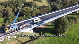 Požár svařovací soupravy zablokoval u Mostů u Jablunkova hlavní tah na Slovensko