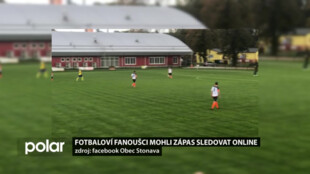 Fotbaloví fanoušci mohli zápas sledovat online