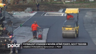 Fotbalový stadion v Novém Jičíně pokryl nový trávník, do konce roku jej olemuje tartan