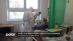 Covid-19 je vysoce infekční. Nemocnice ve Frýdku-Místku se dál plní pacienty, kteří potřebují lůžkovou péči