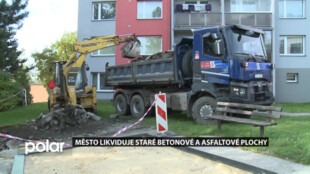 Frýdek-Místek likviduje staré betonové a asfaltové plochy na sídlištích