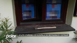 Hbitá stařenka se sekyrou se vloupala do restaurace v Ostravě. Vlezla do ní oknem