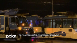 V Ostravě e čelně srazily tramvaje. Jeden z řidičů asi přehlédl přehozenou výhybku