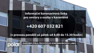 Karviná stále provozuje speciální koronavirovou linku pro seniory a lidi v karanténě