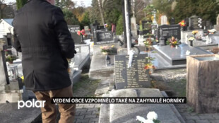 Vedení obce vzpomnělo také na zahynulé horníky