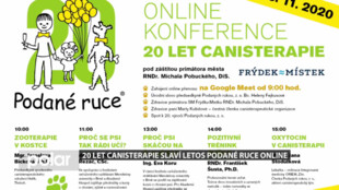 Spolek Podané ruce Frýdek-Místek slaví letos 20 let canisterapie, připravil zdarma celodenní online konferenci