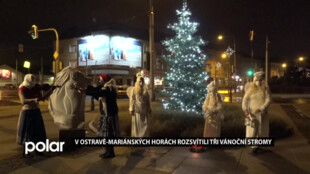 Vánoční stromy v Ostravě-Mariánských Horách rozsvítil průvod s anděly a živou hudbou