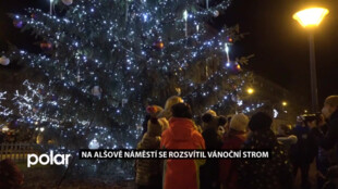 Vánoční strom na Alšově náměstí už svítí. Je opět chloubou Ostravy-Poruby