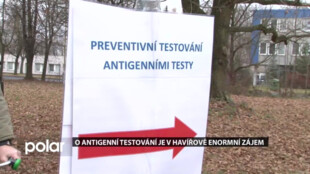 Rezervační systém pro antigenní testování je v Havířově až do Vánoc plný