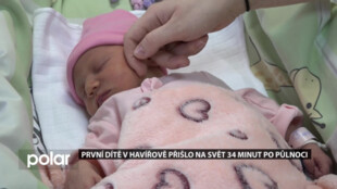 Na Nový rok se  v Havířově narodily hned tři děti. První holčička přišla na svět 34 minut po půlnoci