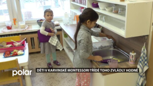 Děti v karvinské Montessori třídě MŠ Prameny se naučily mýt nádobí i krájet ovoce