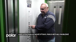 Lidé v Havířově si pochvalují nové výtahy, práce běží bez problémů