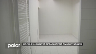 Lidé hlasují o nové infrasauně na zimním stadionu