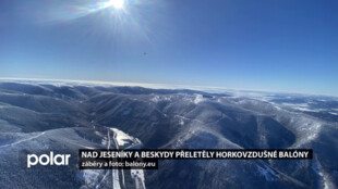 Úchvatné záběry z přeletu balónů nad Beskydy a Jeseníky